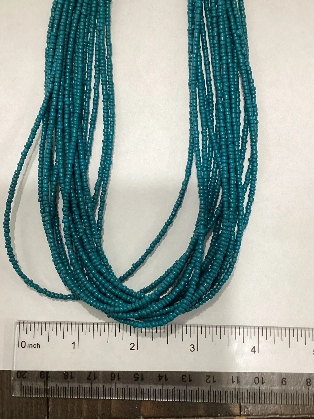 Multi-Strand‎ Teal Beaded Necklace